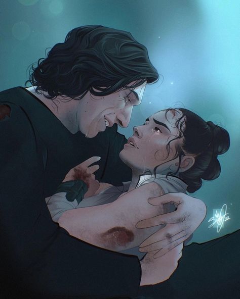 Star Wars Fan Art Wallpaper, Kylo Ren And Rey Fan Art, Reylo Hot Fan Art, Rey And Kylo Ren, Reylo Art, Rey Art, Sick Drawings, Reylo Fanart, Kylo Ren And Rey