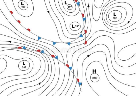 Isobars. Editable vector illustration of a generic weather map showing isobars a , #spon, #illustration, #generic, #vector, #Isobars, #Editable #ad Weather Fronts, Map Quilt, Weather Map, Graphic Design Agency, Weather Patterns, Sports Graphic Design, Europe Map, Meteorology, Scientific Illustration