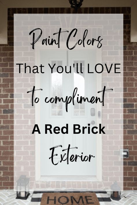 Exterior Paint Colors That Compliment Red Brick, Trim Colors With Red Brick, Best Trim Color For Red Brick House, Best Shutter Color For Red Brick House, Trim On Red Brick House, Paint Colors To Match Red Brick, Trim Colors For Red Brick House Ranch, Beautiful Red Brick Homes, Paint That Goes With Red Brick