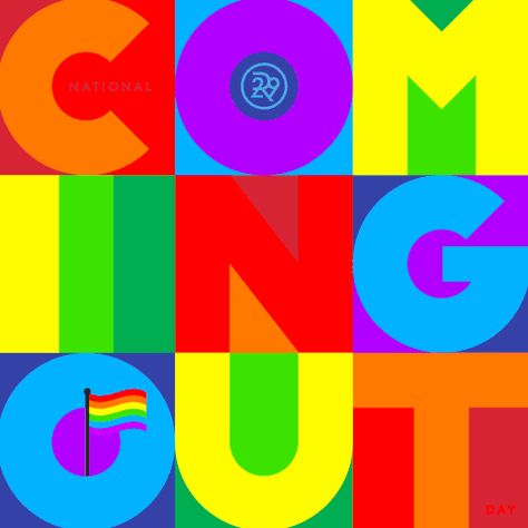 New trendy GIF/ Giphy. gay lgbt lgbtqia coming out national coming out day. Let like/ repin/ follow @cutephonecases Lgbtq Campaign, Lgbt Aesthetic, National Coming Out Day, Coming Out Party, Rainbow Images, Minimalist Typography, Gay Romance, Make It Rain, History Projects