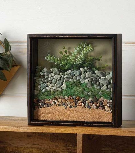 How To Make Sand, Shadow Box Ideas, Trending Crafts, Diy Shadow Box, Shadow Frame, Flower Shadow Box, Shadow Box Art, Wall Hanging Crafts, Crafts Beautiful