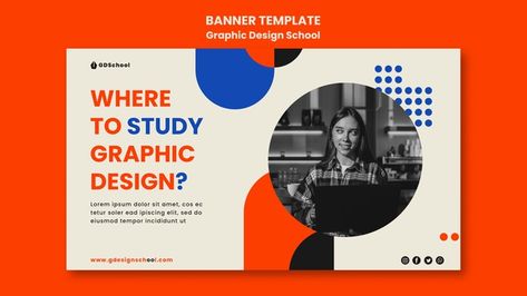 Horizontal banner template for graphic d... | Free Psd #Freepik #freepsd #banner Horizontal Posters Design, Horizontal Banner Design Layout, Professional Banner Design, Poster Horizontal Design, Course Banner Design, Horizontal Graphic Design, Webinar Banner Design, Graphic Design Banner Ideas, Horizontal Poster Design Layout