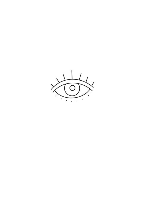 Eye Tattoo Minimal, Eye Tattoo Simple, Simple Eye Tattoo, Evil Eye With Lashes, Planner Minimalista, Ojo Tattoo, Lace Sleeve Tattoos, Eye Outline, Nape Tattoo