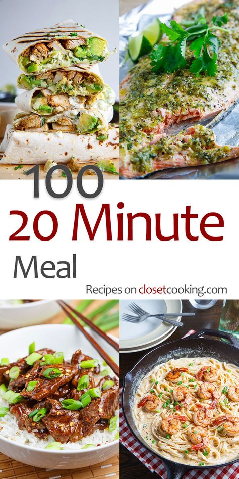 20 Minute Meals, 20 Min Meal, 20 Minute Dinners, Quick Family Meals, 30 Min Meals, Fast Dinner Recipes, 20 Minute Recipes, 15 Minute Meals, Fast Dinners