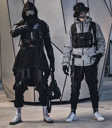 Techwear outfit fashion Style Cyberpunk, Cyberpunk Outfit, Mode Cyberpunk, Cyberpunk Techwear, Tech Clothing, Techwear Streetwear, Techwear Outfits, Techwear Fashion, Cyberpunk Clothes