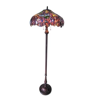 CHLOE Lighting CH18045PW20-FL3 Floor Lamp "KATIE" Tiffany Style Floor Lamps, Wisteria Design, Tiffany Style Lamp, Bronze Floor Lamp, Tiffany Lamp, Torchiere Floor Lamp, Tiffany Glass, Metal Floor Lamps, Tiffany Lamps