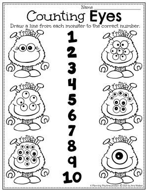 Arts And Craft Worksheet, Halloween Week Preschool Activities, Monster Math Kindergarten, M Is For Monster Preschool, Monster Worksheets Preschool, Monsters Theme Preschool, Halloween Week Preschool, Monster Crafts For Preschoolers, Monsters Preschool Activities