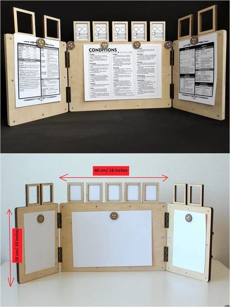 The Dungeon Meowster (DM) screen Dnd Room Ideas, D&d Decor, Dungeons And Dragons Room, Dungeons And Dragons Diy, Dnd Decor, Dnd Room, Dnd Table, Dnd Diy, Dnd Stats