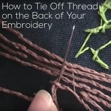 Tie Off Embroidery, Learning To Embroider, Ribbon Embroidery Tutorial, Embroidery Stitch, Basic Embroidery Stitches, Embroidery Stitches Tutorial, Embroidery Videos, Needlework Embroidery, Silk Ribbon Embroidery