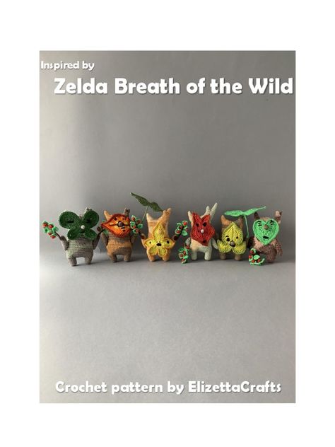 Korok Crochet Pattern Free, Zelda Crochet Patterns Free, Legend Of Zelda Crochet, Zelda Crochet, Amigurumi Car, Crochet Characters, Crochet Geek, Zelda Breath Of The Wild, Form Crochet