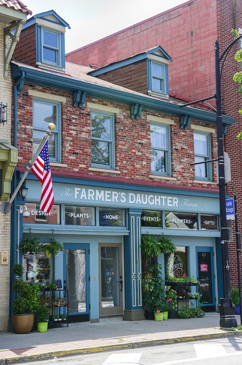 Historic Downtown Buildings, Historic Downtown Storefronts, Flower Shop Building, Small Town Store Fronts, Downtown Building Exterior, 1920 Buildings, Small Town Flower Shop, Thrift Store Exterior, Flower Shop Exterior Store Fronts