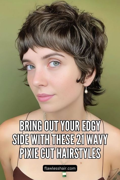 Wavy Mixie Cut Punk Short Haircut, Shaggy Pixie Mullet Round Face, Faux Mullet Hairstyle Women, Mod Pixie Haircut, "mixie" Haircut, Womens Mullet Hairstyles, Longer Pixie Cuts, Curly Pixie Mullet, 60s Pixie Haircut