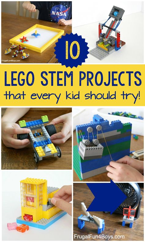 Let's do some LEGO STEM projects! Build catapults, pulleys, candy machines, spinning tops, and more! Building instructions included. Lego Stem Activities, Lego School, Lego Candy Machine, Lego Stem, Lego Candy, Lego Math, Lego Challenge, Lego Club, Lego Diy