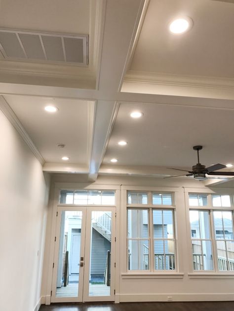 Craftsman Moldings & Box Beam Ceiling - WindsorONE Classical Craftsman Molding, Classical Craftsman, Interior Trim Ideas, Interior Millwork, Craftsman Molding, Arched Ceiling, Craftsman Ceiling, Cottage Doors, Window Casings