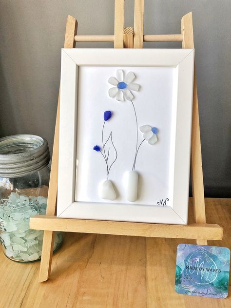 Seagrass Art, Seaglass Ideas, Beach Glass Projects, Seaglass Crafts, Earth Crafts, Sea Glass Artwork, Home Decor Cottage, Sea Glass Art Diy, Sea Glass Art Projects