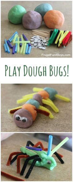 Build A Bug Playdough, Build A Bug Craft, Kids Woodworking, Bug Activities, Insects Preschool, Dough Ideas, Bugs Preschool, Insect Activities, Insects Theme