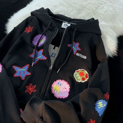 Excited to share the latest addition to my shop: Harajuku Anime Zip Up Hoodies Women Hippie Japanese Y2k