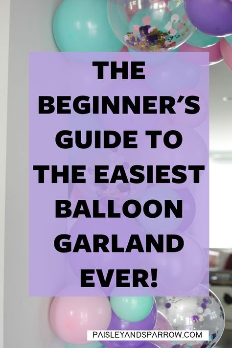 Want a balloon garland at your next party? Make one! This simple step by step tutorial WITH VIDEO will help you easily make an amazing balloon garland Balloon Garland On Ceiling, How To Tie Balloons To An Arch, Making Balloon Arch, Balloon Garland Diy Tutorials Videos, How To Make A Balloon Tower, How To Make A Balloon Arch Tutorials, Balloon Arch Tips And Tricks, Balloon Drop Diy, How To Hang Balloons Without Helium