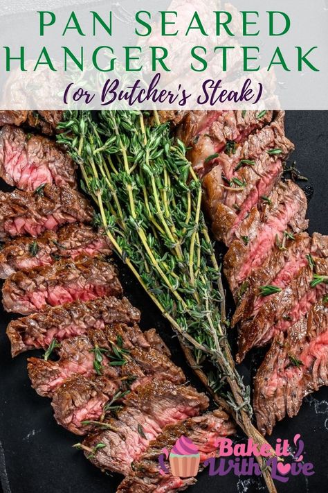 How To Cook Hanger Steak, Beef Hanging Tender Recipes, Hanger Steak Recipes Cast Iron, Hanging Tender Steak Recipes, Hanger Steak Marinade, Hangar Steak Recipe, Beef Hanger Steak Recipe, Hanger Steak Recipes, Steak For A Crowd