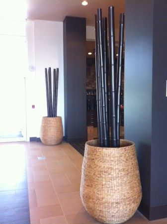 Bamboo Sticks Decor, Hospitality Design Hotel, Bamboo Diy, Diy Room Decor Videos, Bamboo Decor, Modern Backyard Landscaping, Diy Boho Decor, Bamboo Poles, Hallway Designs