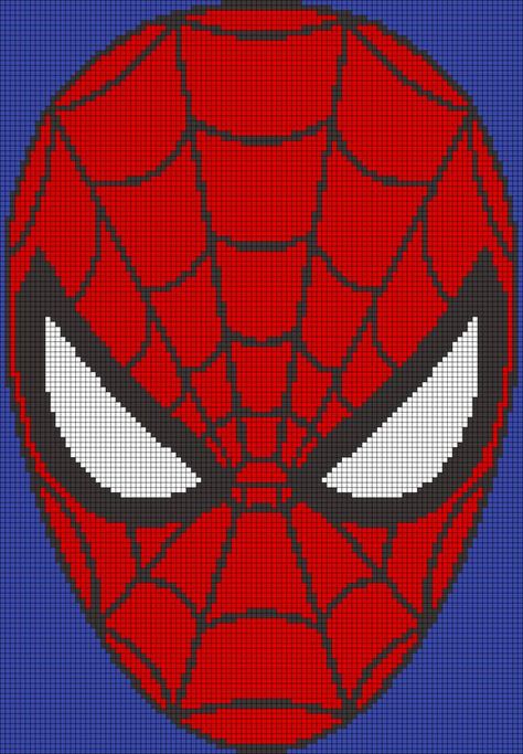 Alpha pattern #41240 | BraceletBook C2c Spiderman Crochet Blanket, Tapresty Crochet Alpha Patterns, Crochet Alpha Patterns, Hero Symbol, Graph Patterns, Crochet Patterns Free Blanket, Alpha Pattern, Crochet Blankets, Alpha Patterns