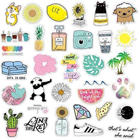 Flask Vinyl, Stickers For Hydro Flask, Palm Tree Clip Art, Happy Planner Free Printable, Cricut Stickers, Scrapbook Printables Free, Vsco Stickers, Tracker Ideas, Sticker Design Inspiration