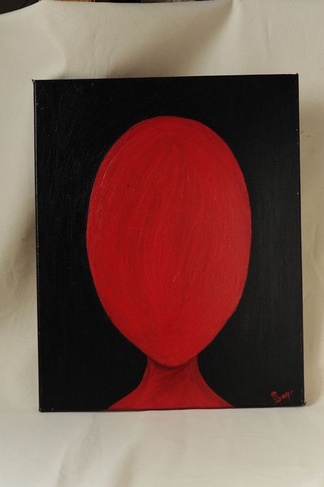 Painting With White Background, Black Background Painting Easy, Inspiration Canvas Painting, Scary Paintings, Meaningful Paintings, Emotional Painting, Arte Peculiar, Simple Canvas Paintings, Cute Canvas Paintings