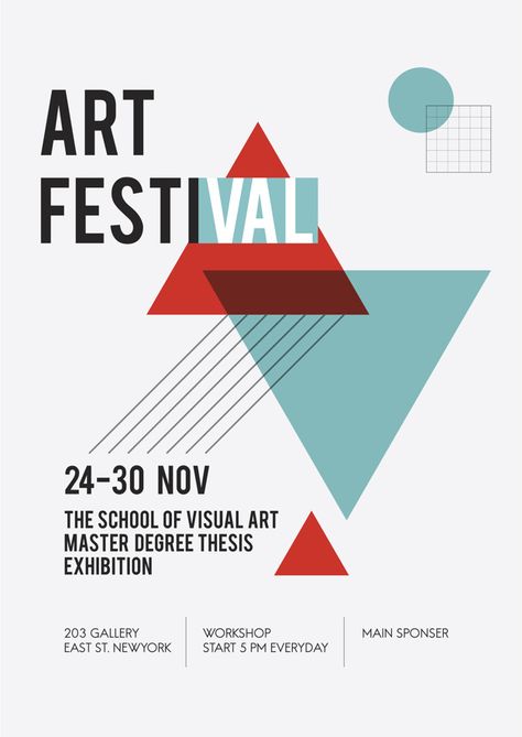 Illustration of art exhibition poster Free Vector Exhibition Poster Design, Plakat Design Inspiration, Posters Conception Graphique, Poster Graphic Design, Poster Exhibition, Grace Art, Event Posters, Poster Design Layout, Desain Editorial