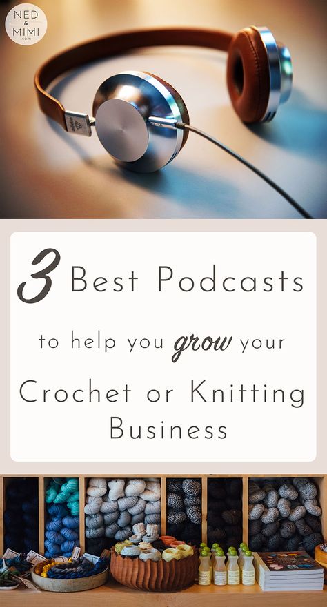 Love learning on the go? Then here are the 3 best podcasts to help you grow your crochet and knitting business. #crochet #crochetbusiness #crochetpodcast #knittingbusiness #knittingpodcast #craftbusiness #craftpodcast Crochet Bussines Idea, Crochet To Sell, Crochet Reference, Business Crochet, Knitting Business, Marly Bird, Best Podcasts, Life Dreams, Love Learning