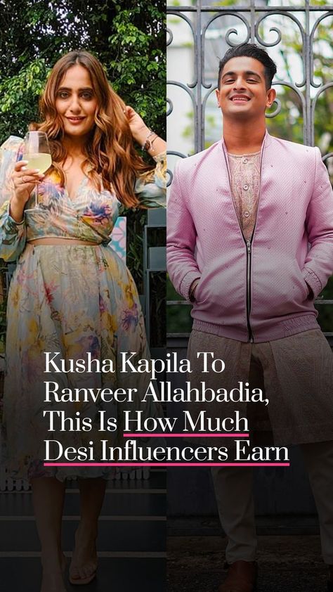 Kusha Kapila, Ranveer Allahbadia ,  Desi Influencers Ranveer Allahbadia, Kusha Kapila, Community Of Women, Admit It, Bollywood Fashion, Have You Ever, The Amazing, Desi, Best Gifts