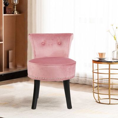 Button Tufted Chair, Makeup Vanity Stools, Hangout Room, Pink Vanity, Makeup Stool, Dressing Stool, Bedroom Pink, Makeup Chair, Dressing Table With Chair