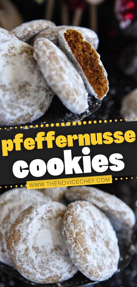 Feffernoose Cookies, Fefernuse Cookies, Pfeffernusse Cookies German Christmas, Pferrernusse Cookies, Gingerbread Recipes Easy, Pheffernuese Cookies, German Pfeffernusse Cookies, Pheffernuese Cookies Recipe, Pefferness Cookies