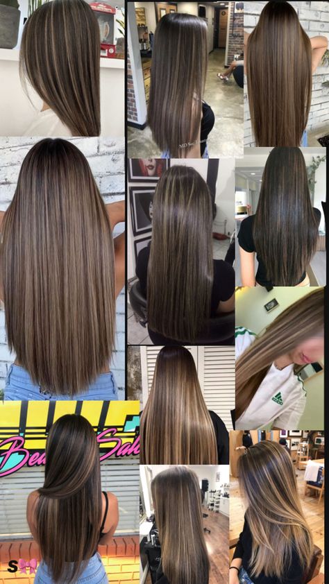 Baby Highlights, Highlights For Dark Brown Hair, Latina Hair, Black Hair Balayage, Brown Hair Looks, Hair Inspiration Long, Brown Hair Inspo, Brunette Hair With Highlights, Hair With Highlights