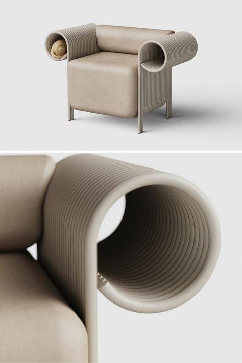 Sofa With Cat Tunnels Cat Friendly Furniture, Furniture Space Saving, Pet Friendly Furniture, Multifunctional Sofa, Cat Furniture Design, Modern Sofa Designs, Multifunctional Furniture, Functional Furniture, Single Sofa