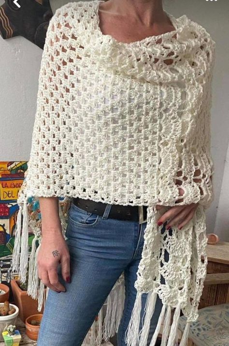 Crochet Stoles, Crochet Stole, Crochet Cape Pattern, Crochet Cape, Crochet Poncho Free Pattern, شال كروشيه, Crochet Hoodie, Crochet Shawl Pattern Free, Crochet Wedding