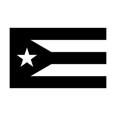 Depending on the color, this is a black and white depiction of either the Cuban 🇨🇺 or Puerto Rican 🇵🇷 Flag. Puerto Rican Flag, Puerto Rican, Graphic Image, Puerto Rico, A Black, Tattoo Ideas, Flag, Vinyl, Black And White