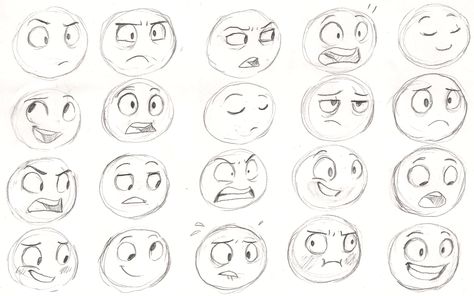 Expressions by sharpie91.deviantart.com on @deviantART Model Sheet Character Face Expressions, Thoughtful Expression Drawing, Cartoon Line Art Character Design, How To Develop A Cartoon Style, Expressive Cartoon Faces, Character Design Emotions, Character Design Expressions, Simple Character Design, Simple Expressions