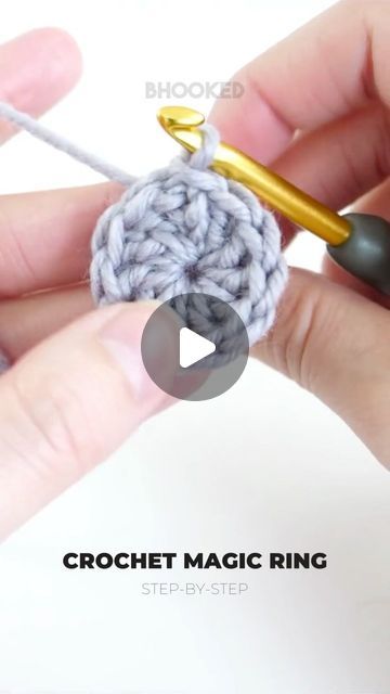 Brittany | Crochet & Knitting Inspiration on Instagram: "Hands down, the most useful technique I ever learned. The magic ring 👌 #crochet #crocheters #crocheted #crocheting #bhooked #crochetersofinstagram" Magic Crochet Ring, Magic Ring Crochet Tutorial, Crochet Magic Ring, Magic Ring Crochet, Ring Crochet, Crochet Ring, Learn Magic, Finger Crochet, Magic Ring