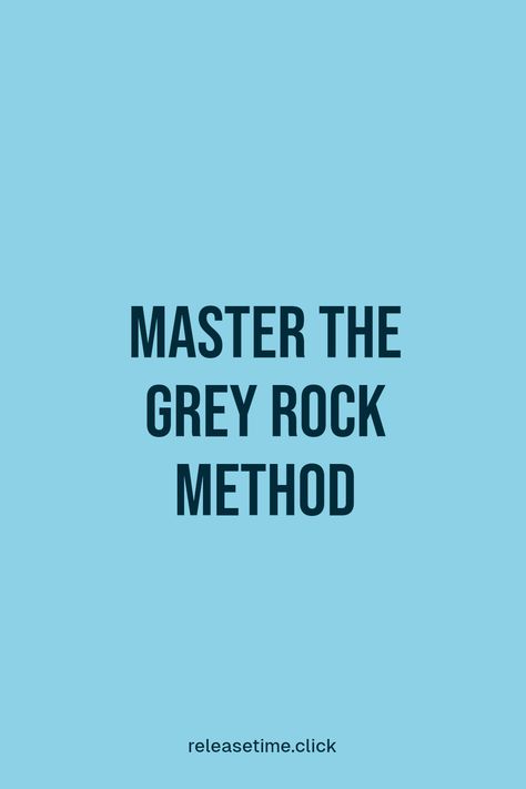 Struggling with a narcissist? The Grey Rock Method could be your best strategy for minimizing their impact on your emotional health. This technique teaches you how to become as uninteresting as a rock to a narcissist, distracting them from their usual manipulative tactics. Discover how to reclaim your sanity and shield yourself from emotional turmoil. If you're looking for effective ways to communicate with narcissists without falling into unhealthy patterns, this guide is a must-read! Gray Rock Method Responses, Gray Rock Method, Manipulative Tactics, Grey Rock Method, Grey Rock, Gray Rock, Emotionally Drained, Ways To Communicate, The Grey