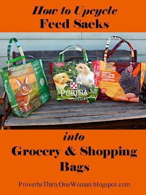 How To Make Feed Bag Totes, Feedsack Bags Totes, Make Shopping Bags, Feed Sack Bags How To Make, Recycle Feed Bags Repurposed, Chicken Feed Bag Totes, Feed Sack Crafts, Repurposed Feed Bags Ideas, Upcycle Feed Bags