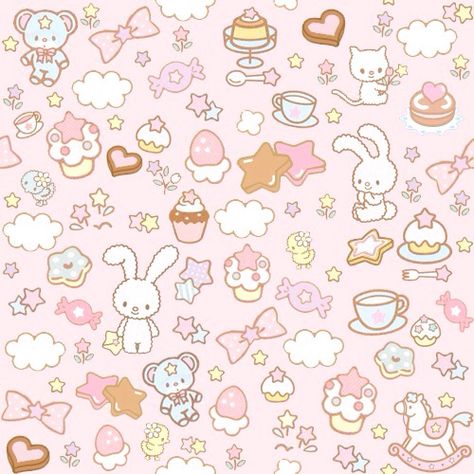 This was my first wallpaper for my iPad mini. Look how kawaii it is~. Cute Lockscreens, Cute Wallpapers For Ipad, Kawaii Background, 5 Wallpaper, Iphone Wallpaper Kawaii, Desain Signage, Whatsapp Wallpaper, 패턴 배경화면, Sanrio Wallpaper