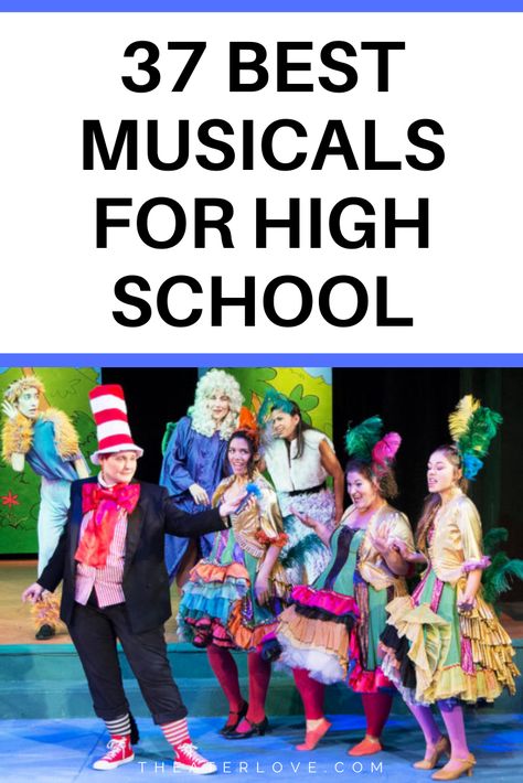 This is the ultimate list of musicals for high school theater! Whether you need a show with a small cast, a low budget, or a contemporary score, there's a musical to fit. #theater #musicaltheater Musical Theater Songs For Dance, School Plays Theater, Musicals To Watch, Theater Tips, High School Theater, Kids Theatre, Theater Teacher, Theatre Camp, High School Theatre