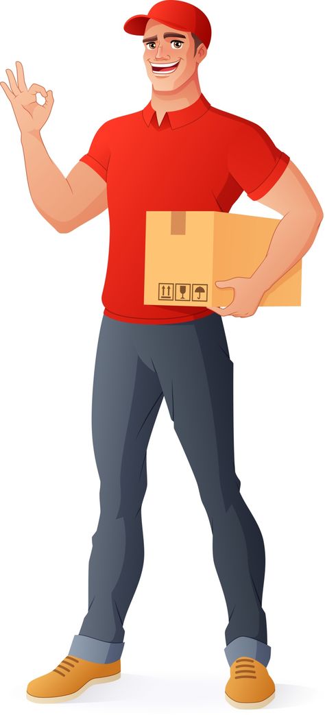 Download the Courier delivery man holding box showing OK vector illustration 2970655 royalty-free Vector from Vecteezy for your project and explore over a million other vectors, icons and clipart graphics! Delivery Man Illustration, Bucket Drawing, Man Clipart, Carrying Boxes, Box Icon, Animated Man, Man Vector, Man Illustration, Photoshop Tutorial Design