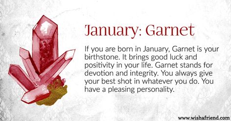 January Birthstone: Garnet Garnet Gem Tattoo, January Birthstone Tattoo, Garnet Tattoo Stone, January Magick, Aquarius Core, January Gemstone, Zodiac Birthstones, Calendar Magnets, Birth Signs