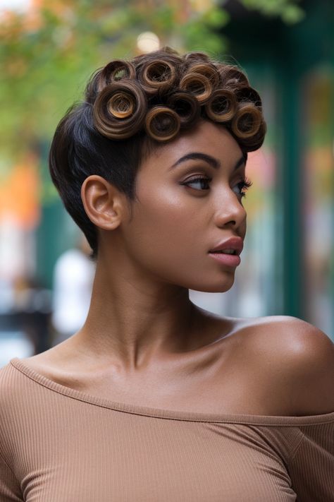 Discover the beauty of chic short natural hairstyles for black women that embrace your gorgeous 4c curls! This stunning look features cute twists perfectly styled into a playful bun, making it both easy and quick to achieve. Whether you're headed to work or a weekend outing, this versatile updo showcases your natural texture while keeping you effortlessly fashionable. Unlock the secrets to fabulous styling with this elegant twist! #naturalhairstylesforblackwomen 1920 Hairstyles, 4c Curls, Bun Making, Short Natural Hairstyles, Natural Hairstyles For Black Women, Twisted Updo, Your Gorgeous, Hairstyles For Black Women, Short Natural Hair Styles