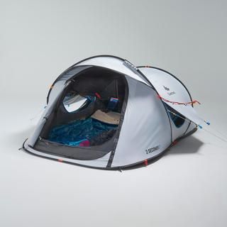 2 Second Fresh & Black 2-Person Waterproof Camping Tent | Decathlon 2 Person Tent, Camping Toilet, Hiking Tent 2 Person, Tent Campers, Camping Tent, Pop Up Tent, Florida Georgia, Sports Gear, Decathlon