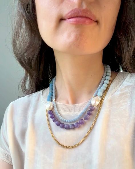 Blue Angelite, Pearl, Chalcedony, Gold Necklace -- by Bombyx House. Discover the artistry of handmade jewelry. Each piece is a testament to timeless craftsmanship and sustainability. https://i.mtr.cool/psmzxgplqq Wedding Jewelry For Bride, Wedding Jewelry Bracelets, Unique Jewelry Designs, Jewelry Design Necklace, Sustainable Jewelry, Bride Jewellery, Gold Jewellery Design, Wedding Bracelet, Elevate Your Style