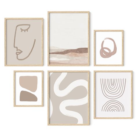 PRICES MAY VARY. MID CENTURY MODERN WALL DECOR: This minimalist wall decor is the perfect way to add a touch of bohemian style to your home. The boho pictures and abstract shapes create a beautiful and unique scene that is perfect for any room in your home. Our neutral wall art is a great way to fill a large empty wall space, and the boho wall art will complement any existing decor. BEIGE WALL DECOR & BOHO PRINTS WALL ART: This abstract art wall decor would be perfect for a living room or bedroo Boho Posters, Haus And Hues, Mid Century Modern Wall Decor, Boho Artwork, Japandi Wall Art, Neutral Wall Decor, Boho Poster, Mid Century Modern Wall Art, Geometric Wall Decor