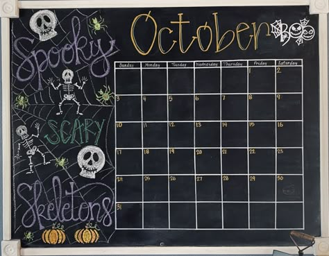 October Chalkboard Calendar Ideas, October White Board Ideas Calendar, September Dry Erase Calendar Ideas, October Chalkboard Art Calendar, October Whiteboard Calendar, October Calendar Ideas Whiteboard, Halloween White Board Ideas, October Chalkboard Calendar, October Whiteboard Ideas