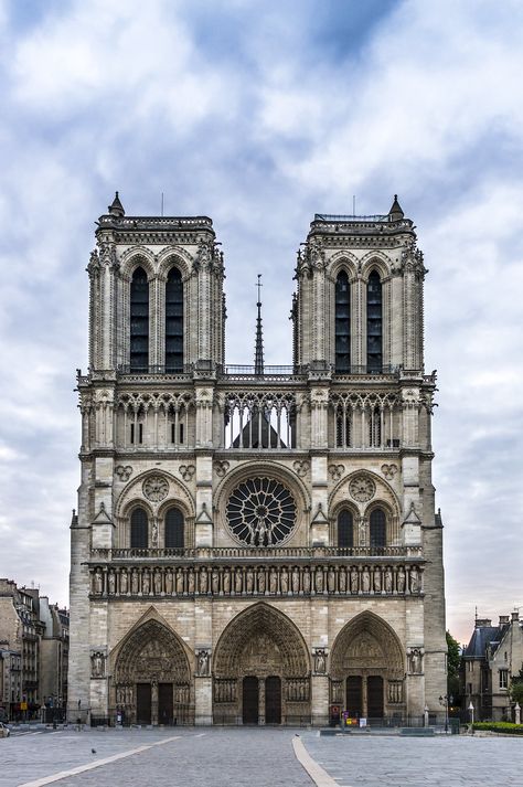 Notre-Dame, cloudy | Pierre P. Photography | Flickr Notre Dame France, Ef Tours, Cathédrale Notre-dame, Fashion Model Sketch, Geometric Shapes Art, Gothic Church, Building Art, Commercial Architecture, Medieval Art